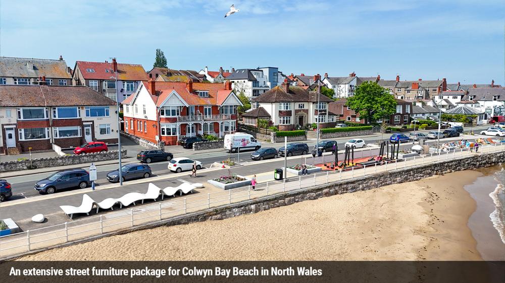 An Extensive street furniture package for Colwyn Bay Beach in North Wales