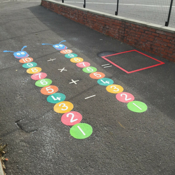 Calculating Caterpillars Playground Markings